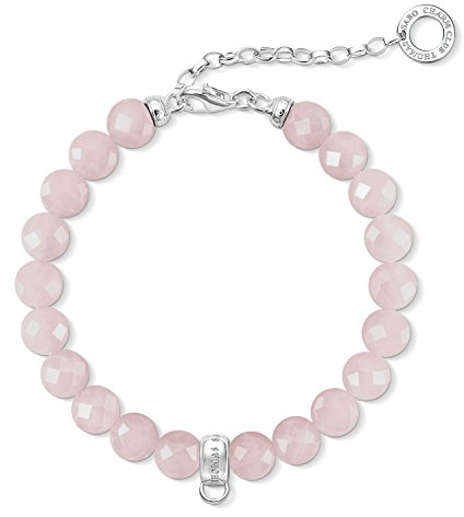 Thomas Sabo Pink Rose Quartz Charm Bracelet of Length 16cm + 4 cm extender