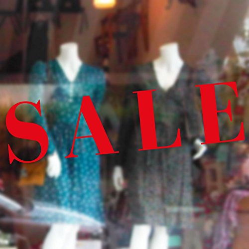 Sale Sticker Geschäft Vinyl Aufkleber Fensterbeschriftung Wandkunstzeichen Frontdesign außen
