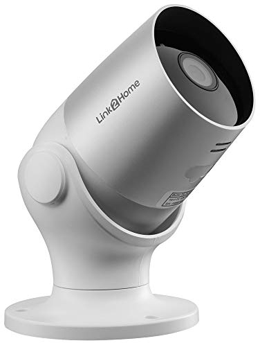 Link2Home WiFi Outdoor Weatherproof Camera – For Home Security, Surveillance, CCTV, No Hub Required (Silver)