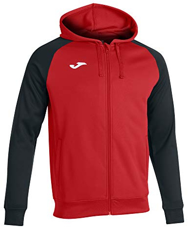 Joma Academy IV Sudadera con Capucha, Hombre, Rojo-Negro, L