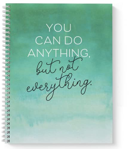 Gotcha Covered Notebooks Softcover Not Everything 8.5 x 11 Motivational Spiral Notebook/Journal, 120 Checklist Pages, Durable Gloss Laminated Cover, White Wire-o Spiral. Made in the USA