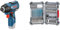 Bosch Professional 06019E0002 10.8 V GDR Li-Ion Brushless Impact Driver Bare Unit - Blue + 35pc. MultiConstruction Drill Bit and Impact Control Screwdriver Bit Set (Pick and Click, HEX-9, Accessories)