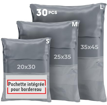 Hochwertige Versandtaschen Packung mit 30 Versandtüten für Vinted und andere - Blickdicht, Selbstklebend, Wasserdicht, Ideal Kleidung und Dokumente, Versandtaschen, Plastik Versandbeutel textilien