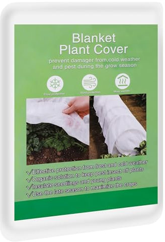 Huiguli Voile Hivernage Plante Exterieur, 2m x 10m Housses de Protection pour Plantes, 30 g/m² Toison Non-tissée Toile Hivernage Plante pour Protège Fleurs et Légumes, Blanc