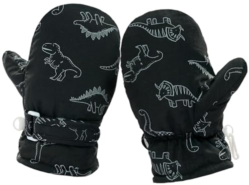 Guanti da sci invernali per bambini, impermeabili, guanti da neve, antivento, in pile caldo, per sci, snowboard, equitazione, corsa, guanti per bambini, 2-8 anni
