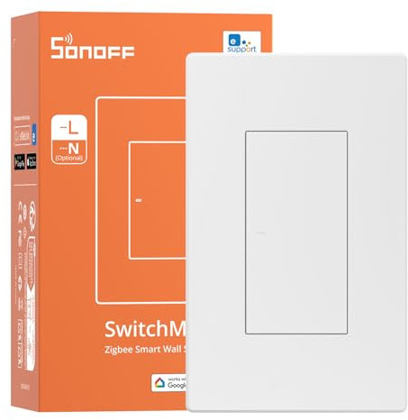 SONOFF Zigbee Interruttore intelligente ZBM5-1C-120W, Hub SONOFF Zigbee richiesto, Interruttore intelligente, Interruttore intelligente senza neutro con neutro, Controllo vocale con Alexa Google Home