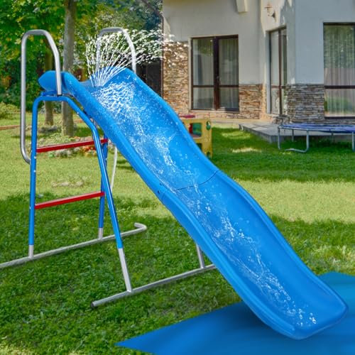 OHYEMO Water Slide for Kids Backyard, Outdoor Waterslide with 3-Zone Spray Sprinkler and Ground Tarp, Summer Water Game Toy for Backyard Water Fun Activities Play