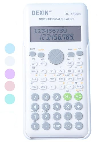 Scientific Calculators for Students, 240 Functions 2-Line Standard Scientific Calculator, Cute School Office Supplies，Math Calculator for School (White)