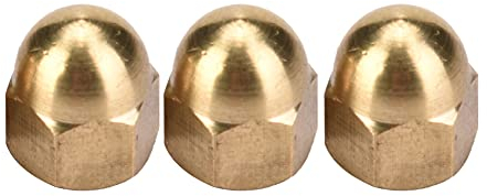BOROCO Acorn Hex Nut, Acorn Nuts FastenersM3-M12 Brass Acorn Nut Kit Dome Head Cap Hex Nuts Set Vehicle Fasteners(M6)