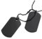 COOLSTEELANDBEYOND Klassischer Zwei Stücke Herren Schwarz Dog Tag Anhänger und 69cm Kugelkette