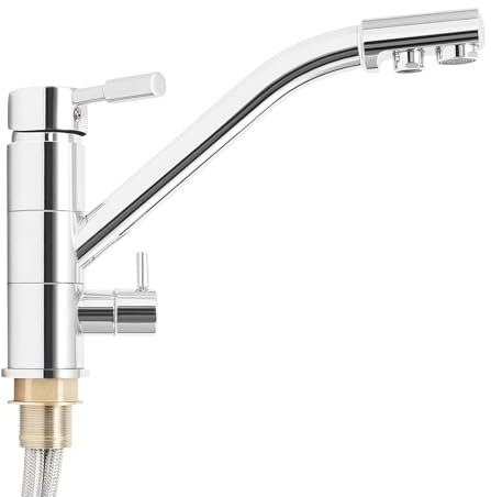 TRIEBAN Grifo de filtro de agua de cocina 3 en 1, Grifo Lavadero, Grifo para Lavabo, Ósmosis Giratorio para Sistemas de Ósmosis y Fregadero