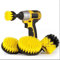 Lot de 4 brosses pour perceuse électrique de 5 cm, 8 cm, 10 cm, 10 cm, accessoires de brosse de polissage, brosses de nettoyage, matériau PP, jaune