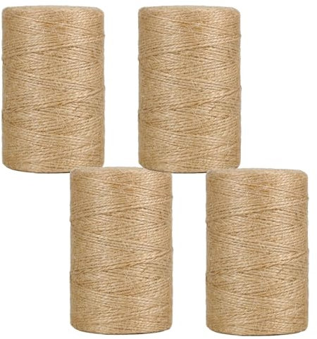 Elepl 400 Meter Juteschnur 1.5 mm Reissfest Kordel Paketschnur Naturfaser Dekoration Verpackung Bastelschnur für Verpackung DIY Kunst-Handwerk Floristik Geschenk Verpacken Paketschnur