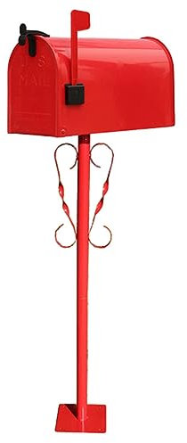 Buzón de correos, buzón de pared, buzón de correos, buzón de correos, buzón de correos de montaje en poste, buzones de correo americanos con soporte, buzón de correos de metal para exteriores, jardín
