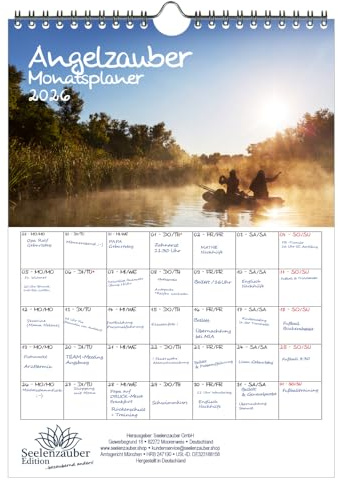 Fiskemagi planerare DIN A4-kalender för 2026 fiske och fiske – sjömagi