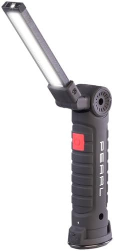 PEARL Arbeitslampe: COB-LED-Arbeitsleuchte mit 360° schwenkbarem Hals (Arbeitsleuchte mit Magnet, LED Magnet, Taschenlampe)