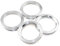 Rhinotuning 4 anneaux de centrage Ø 74,1 mm vers Ø 57,1 mm argent aluminium