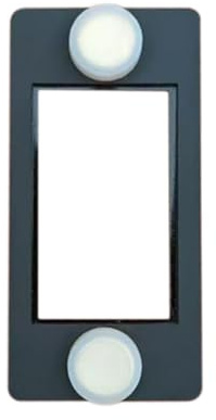 MagiDeal Supporto per termometro e igrometro per terrari per rettili, accessorio robusto e compatto, 3x0,2 pollici, Nero