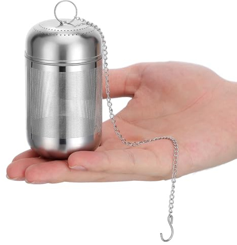 JECOMPRIS Filtro Colador de Especias de Acero Inoxidable Cesta de Almacenamiento Multifuncional para Té Suelto Infusor Práctico con Diseño Colgante Seguro y Duradero para Cocción y Bebidas