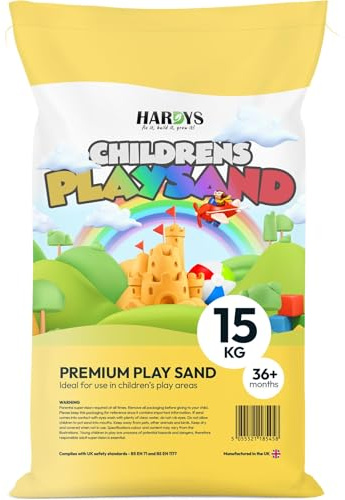 Hardys Play Sand For Kids, 15kg - Soft Fine Kids Sand, Screened for Sandpits, Sensory Trays, and Tables - Clean Safe Outdoor & Indoor Playsand, Made In UK