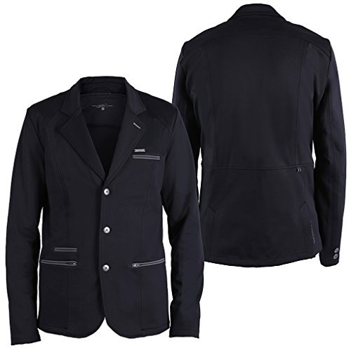 QHP Jungen Turniersakko Turnierjacket Perry Junior kleine Paspeln (176, Schwarz)