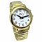 VISIONU Montre Parlante Analogique avec Alarme Annonce de l'heure et Date en Français pour Aveugle et Les Personnes Malvoyant, Couleur Dorée