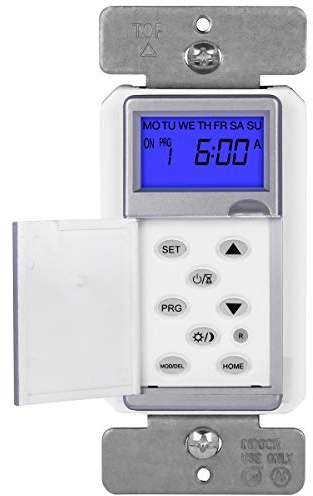 TOPGREENER Digital Astronomic Timer Switch, 7-Day Programmable Sunrise Sunset, Single Pole or 3-Way, Neutral Wire Required, 120VAC, UL Listed, TGT01-H-SV, Silver