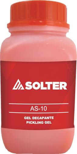 Gel decapante para cordones de soldadura en acero inoxidable Solter AS-10 · TIG/MIG/Electrodo · Sin cloruros · 2 kg · Uso vertical