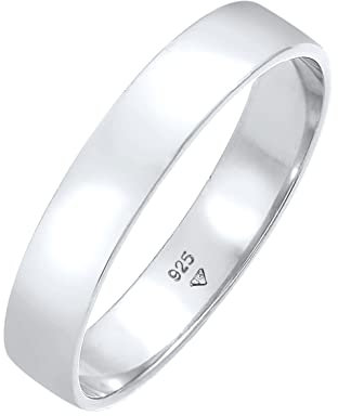 Kuzzoi Herrenring (4.5 mm) Massiv Handgefertigt, Bandring für Männer aus 925 Sterling Silber, Ehering Verlobungsring Freundschaftsring, Basic Herren Ring poliert, Ringgröße 64, 0602331121_64