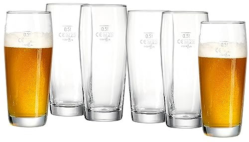 Ritzenhoff & Breker Willi - Juego de 6 vasos de cerveza (cristal, 500 ml)