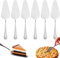 Paletta Torta da 6 Pezzi spatola per Dolci Spatola Paletta Torta in Acciaio Inox Bordo Seghettato Palette Torta Acciaio Inox Spatola per Torta per Cucina, Ristorante, Festa (Argento)