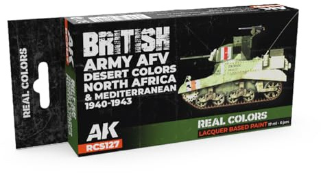 AK Real Colors Set RCS127 British Army AFV Desert Colors (6x17ml)