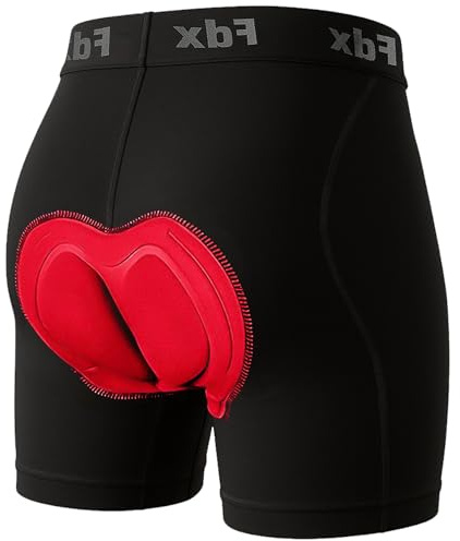 FDX Cycling Shorts Men 4D Pad MTB Liner Mountain Bike Underwear Black M