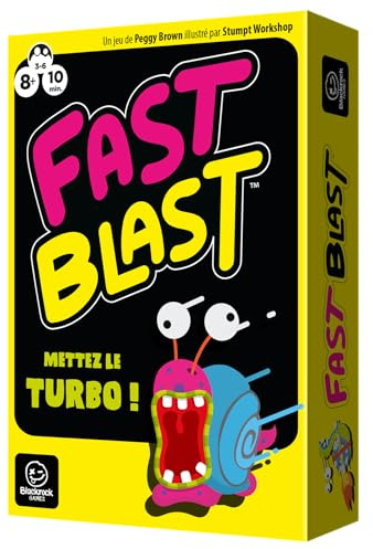FAST BLAST - frenetiskt kortspel - snabbhet och observation - från 3 till 6 spelare - från 8 år - humörbrädspel - omedelbart och snabbt spel - fickspel - litet spel - Blackrock Games