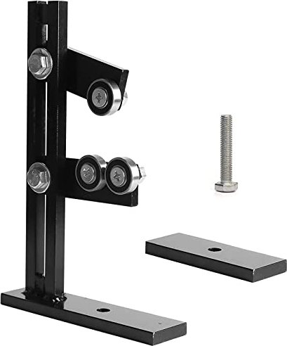 Lunetta per tornio per Legno, Lunetta a Forma di L, Lunetta per Lavorazione del Legno in ghisa, Utensili per tornio per Legno e Accessori con Tre Ruote di Fissaggio in Metallo per Il Taglio a coltel
