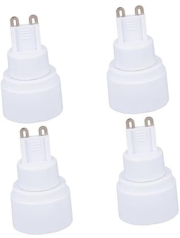 iplusmile 4 Stück G9 E14 Lampenfassung Adapter Keramik Konverter Hitzebeständig Kunststoff Metall Kompatibel Mit Led Und Halogen Für Wohn Und Geschäftsumgebungen