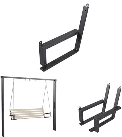 QLS Ram för hollywoodgunga trädgårdsmöbler gungbänk ram stål svart