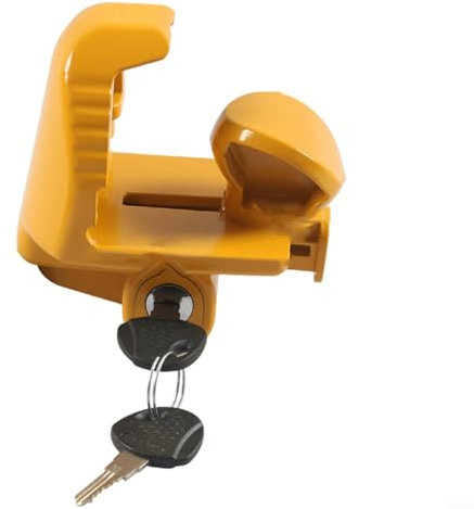 Serratura per rimorchio con 2 chiavi per accoppiatori da 1 7/8, 2 e 2 5/16, efficace prevenzione della ruggine (giallo)