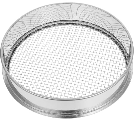 GALPADA Tamiz de Jardín de Acero Inoxidable Tamiz de Tierra para Separación de Rocas Compost y Sustrato Herramienta de Cribado para Jardinería y Bonsái