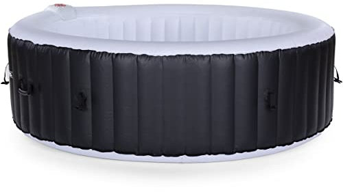 Habitat et Jardin Spa Gonfiabile Saint Tropez in PVC - 6 POSTI - Nero