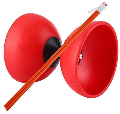 VGEBY1 Diabolo Chinesisches Yoyo Dreifachlager Diabolos Set mit Farbigen Diablolo Sticks(Rot)