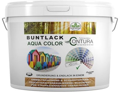 Buntlack Lackfarbe 2 Liter Lack Außen Innen Holz 2in1 Metall Farbe Holzlack Möbellack (RAL 6002 Laubgrün)