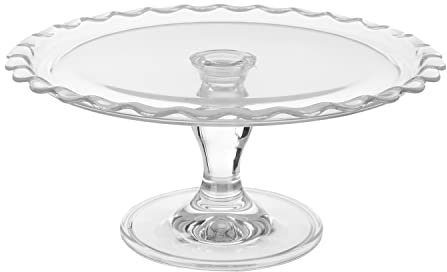 Pasabache PAS000733NOC Alzatina per Dolci 26 cm in Vetro Bianco