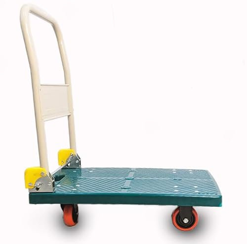 Carrello Portapacchi Pieghevole Carrello a Piattaforma con rotelle girevoli Carico Max 150 Kg Pianale da Trasporto