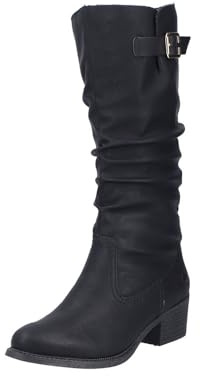 Rieker 73191, Botas de caña Alta Mujer, Negro, 42 EU