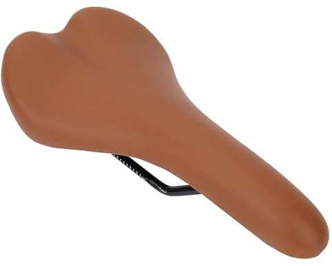 Selle de Vélo Ergonomique, Siège de Coussin de Vélo Confortable Universel Tapis de Selle en Cuir PU Résistant Aux Chocs Imperméable pour Cyclisme/Bicyclette/VTT (Brun)