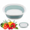 KHAOP Collapsible Washing Up Bowl, Portable Wash Basin Silicone Plastic Basket Multipurpose Outdoor Travel Basin Outdoor Camping Sink, Space Saving Folding Washtub (3.5L)