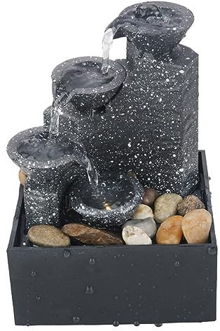 Amosfun Decorazione Del Paesaggio Con Simulazione Di Cascata Artificiale Dalla Forma Unica Senza Batteria Pompa Filtro Per Fontana Per Soggiorno Mobile Tv Mobiletto Per Vino Scrivania Bar