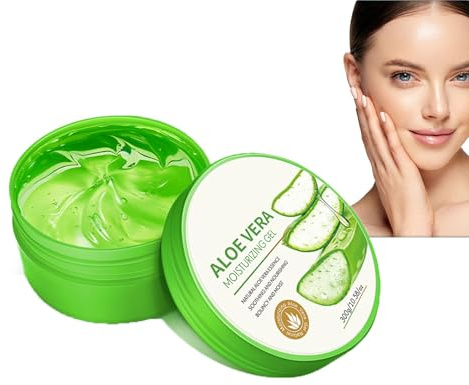 Hppsctink Aloe Vera Gel, 300g natürliches Aloe Vera Gel, beruhigend nährend, feuchtigkeitsspendend und pflegend für Gesicht, Körper und sonnenverbrannte Stellen, cream