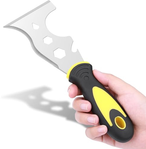 Schaber Werkzeug, 13 in 1 Mehrzweck Farbschaber Werkzeug, 7,5 x 22 cm Edelstahl Maler Werkzeug, Spachtelschaber für Schraubendreher, Hammer, Nagelzieher